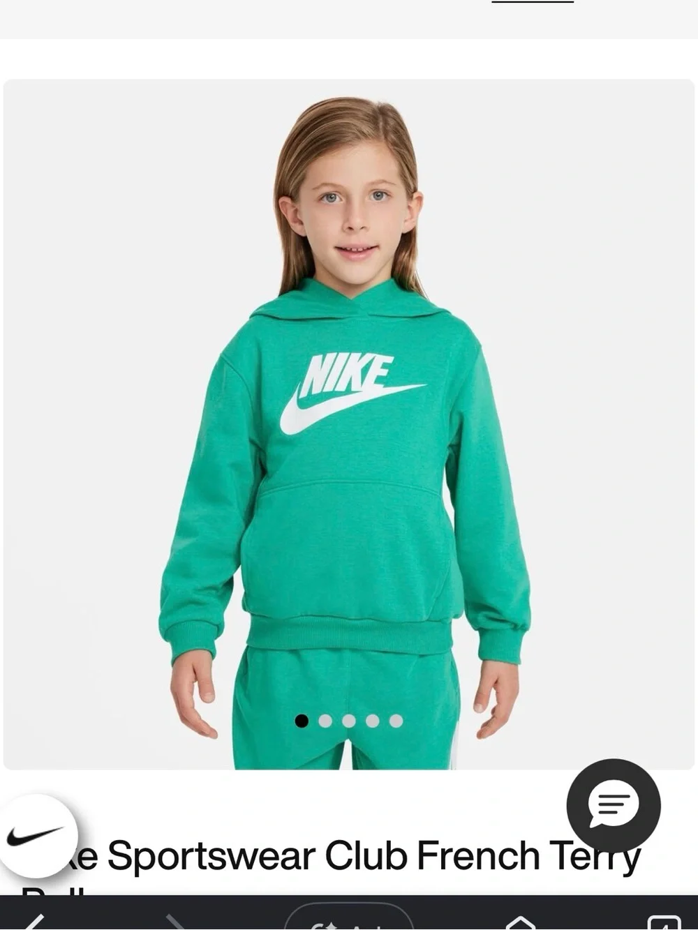 Nike Kids' Green Sportswear Club Hoodie